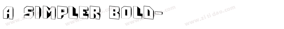 a_Simpler Bold字体转换